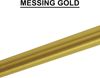 MDEKOR Gardinenstange Gardinenrohr aus Metall – Stahlrohr für Stangen Ø 16, 19 & 25 mm, Ø 19 mm Messing Gold, Länge 120 cm Bild 3