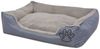 vidaXL Hundebett, mit gepolstertem Kissen, Polyester, Grau, M, 18 x 65 x 48 cm Bild 2