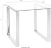 Beistelltisch Glas/Edelstahl, ca. 55x55 cm Bild 3