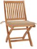 vidaXL Klappbare Gartenstühle mit Kissen 4 Stk. Massivholz Teak 3072810 Bild 2