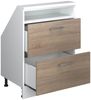 Küchenschrank für Dachschrägen R-Line Sonoma 60 cm mit 2 Schubladen Vicco Bild 5