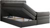 Boxspringbett, Polsterbett, Bett, Schlafzimmer - ERNI-KING - 160x200cm - Dunkelgrau Kunstleder - H4 Bild 4