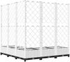 vidaXL Pflanzkübel mit Rankgitter Weiß 120x120x121,5 cm PP 153287 Bild 4