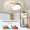 JDONG LED Deckenleuchte 50CM/52CM/60CM Deckenlampe Dimmbar Mit Fernbedienung, Einstellbar Farbtemperatur 3000-6500K, Tageslichtweiß, Kaltweiß, Warmweiß, Neutralweiß, für Jungen Babyzimmer Schlafzimmer Wohnzimmer Bild 3