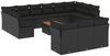 vidaXL 14-tlg. Garten-Sofagarnitur mit Kissen Schwarz Poly Rattan 3256251 Bild 2