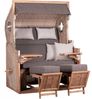 TRENDY by deVries Strandkorb "TRENDY PURE GREENLINE 175XL" PE ant. wh. Des. 753, Größe 135 x 90 x 16 Bild 4