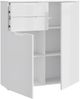 Kommode >SIENNA< in weißglanz Dekorfolie - 110,1x120,1x34,4cm (BxHxT) Bild 5