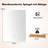 LED Badspiegel mit Beleuchtung & Touch Schalter & Memory Funktion Wandspiegel 70 x 50 cm Bild 2