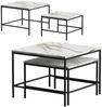 Couchtisch-Set Ramio Weiß/Schwarz 60 x 60 cm 2 Teile Vicco Bild 5