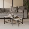 Couchtisch-Set Ramio Weiß/Schwarz 60 x 60 cm 2 Teile Vicco Bild 3