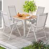 CASARIA® Sitzgruppe Alu Bern 4+1 + WPC Tisch Natur Bild 2