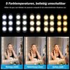 TUWENA LED-Lichtspiegel 5M Spiegelleuchte mit 45 Leds, 5 Farben Dimmbar Spiegel Beleuchtung, Make Up Licht, Schminktisch Beleuchtung, LED Schminkspiegel Kit Bild 4