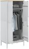 vidaXL Kleiderschrank FLORO Weiß 77x53x171 cm Massivholz Kiefer 374006 Bild 4