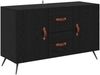 vidaXL Sideboard Schwarz Eichen-Optik 100 x 36 x 60 cm Holzwerkstoff 882453 Bild 2