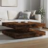 vidaXL Couchtisch 360-Grad Drehbar Räuchereiche 90x90x34,5 cm 3321355 Bild 3