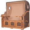 Strandkorb Komplettset - bene living - Ammersee Grande XXL Teak - PE grau - Modell 534 - inkl. Liftersystem Bild 5