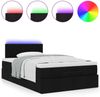 vidaXL Ottomane Bett mit Matratze & LEDs Schwarz 120x190 cm Stoff 3312210 Bild 5