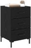 vidaXL Nachttisch Schwarz Eichen-Optik 40 x 40 x 66 cm Holzwerkstoff 882118 Bild 3