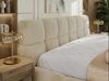 Doppelbett mit Gasdruckfeder, Polsterbett NIRA CLASSIC Holzlattenrost Bett mit Stauraum, gepolstertes Kopfteil Bettkasten - 140 x 200 cm - Creme Plüsch - Bild 3