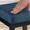CLP Barhocker Taylor Sitzhöhe 78 cm mit Stoffbezug und schwarzem Metallgestell,blau Bild 4