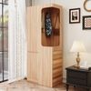 Kleiderschrank mit Schubladen & offenem Bereich, 70x40x170 cm, Holzfarbe Bild 2