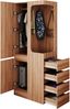 Kleiderschrank mit Schubladen & offenem Bereich, 70x40x170 cm, Holzfarbe Bild 5