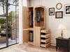Kleiderschrank mit Schubladen & offenem Bereich, 70x40x170 cm, Holzfarbe Bild 4
