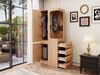 Kleiderschrank mit Schubladen & offenem Bereich, 70x40x170 cm, Holzfarbe Bild 4