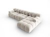 Micadoni Modulares Ecksofa Bellis 4-Sitzer Rechts Samt Bluvel Dunkelbeige Bild 3