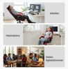 360°-Drehbare Ergonomische Rennsport-Design-Gaming-Stuhl Leder Hochlehnsbürostuhl,Höhenverstellbarer Arbeitsstuhl mit Fußstütze Kopfstütze und Lendenstütze für Büro und Gaming,Leder,Schwarz&Rot, Bild 4