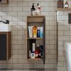 Roomart LEO Badmöbel - nur Hochschrank - H 70 x B 25 x T 30 cm • Anthrazit-Eiche Bild 4