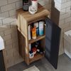 Roomart LEO Badmöbel - nur Hochschrank - H 70 x B 25 x T 30 cm • Anthrazit-Eiche Bild 5
