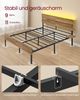 VASAGLE Einzelbettgestell, Bett, 140 x 200 cm, Metallrahmen, LED-Beleuchtung, USB-A- und USB-C-Anschluss, Unterbettaufbewahrung, Industrie-Stil, einfache Montage Bild 4
