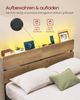VASAGLE Einzelbettgestell, Bett, 140 x 200 cm, Metallrahmen, LED-Beleuchtung, USB-A- und USB-C-Anschluss, Unterbettaufbewahrung, Industrie-Stil, einfache Montage Bild 3