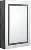 vidaXL LED-Spiegelschrank fürs Bad Grau 50x13x70 cm 326490 Bild 3