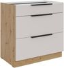 Küchen Unterschrank 80 cm Küche SOLANO Kaschmir beige matt + Eiche Artisan matt Soft-Close Küchenzeile Küchenblock Bild 5
