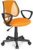 hjh OFFICE 725107 Kinder- und Jugenddrehstuhl KIDDY CD Netzstoff Orange höhenverstellbarer Schreibtischstuhl mit Armlehnen Bild 3