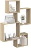 vidaXL Wandwürfelregale Wandhalterung Sonoma-Eiche 64 x 13,5 x 91,5 cm 8012126 Bild 2