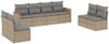 vidaXL 8-tlg. Garten-Sofagarnitur mit Kissen Beige Poly Rattan 3225891 Bild 2