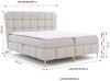 Boxspringbett Schlafzimmerbett GRAZIA 120x200cm Stoff Corbett Schwarz Bild 5