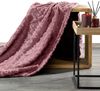 Weiche Wohndecke Decke Kuscheldecke mit elegantem Zopf Muster 150x200 cm altrosa Bild 2