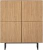 Home affaire Highboard Lund, moderner Schrank, Kommode mit Kufengestell, ausreichend Stauraum, vielseitig einsetzbar, 115 cm breit Bild 2