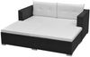 vidaXL 3-tlg. Garten-Lounge-Set mit Auflagen Poly Rattan Schwarz 42748 Bild 3