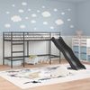 vidaXL Kinder-Loftbett mit Rutsche Schwarz und Anthrazit 90 x 190 cm 42020775 Bild 3