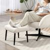 Sitzhocker Chenille, hochdichter Schaumstoff, Stahlgestell, Antirutsch, bis 120kg, platzsparend, als Fußhocker oder Sitz Bild 3
