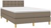 vidaXL Boxspringbett mit Matratze & LED Stoff Taupe 120x200 cm, Härtegrad: H2 [3134025] Bild 3
