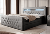 Boxspringbett Sonno mit RGB, USB und Stauraum 200x200 Grau H3 (70-100kg) Bild 3
