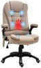 Vinsetto Schreibtischstuhl mit Vibrationsmassage, Heiz-, Liegefunktion, ergonomisch (Massagesessel, 1 St), für Wohnbereich, Braun Bild 2