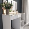 Schminktisch Sherry Weiß/Weiß Hochglanz 89.8 cm mit LED-Spiegel Vicco Bild 4