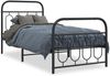 vidaXL Bettgestell mit Kopf- und Fußteil Metall Schwarz 80x200 cm 377126 Bild 2